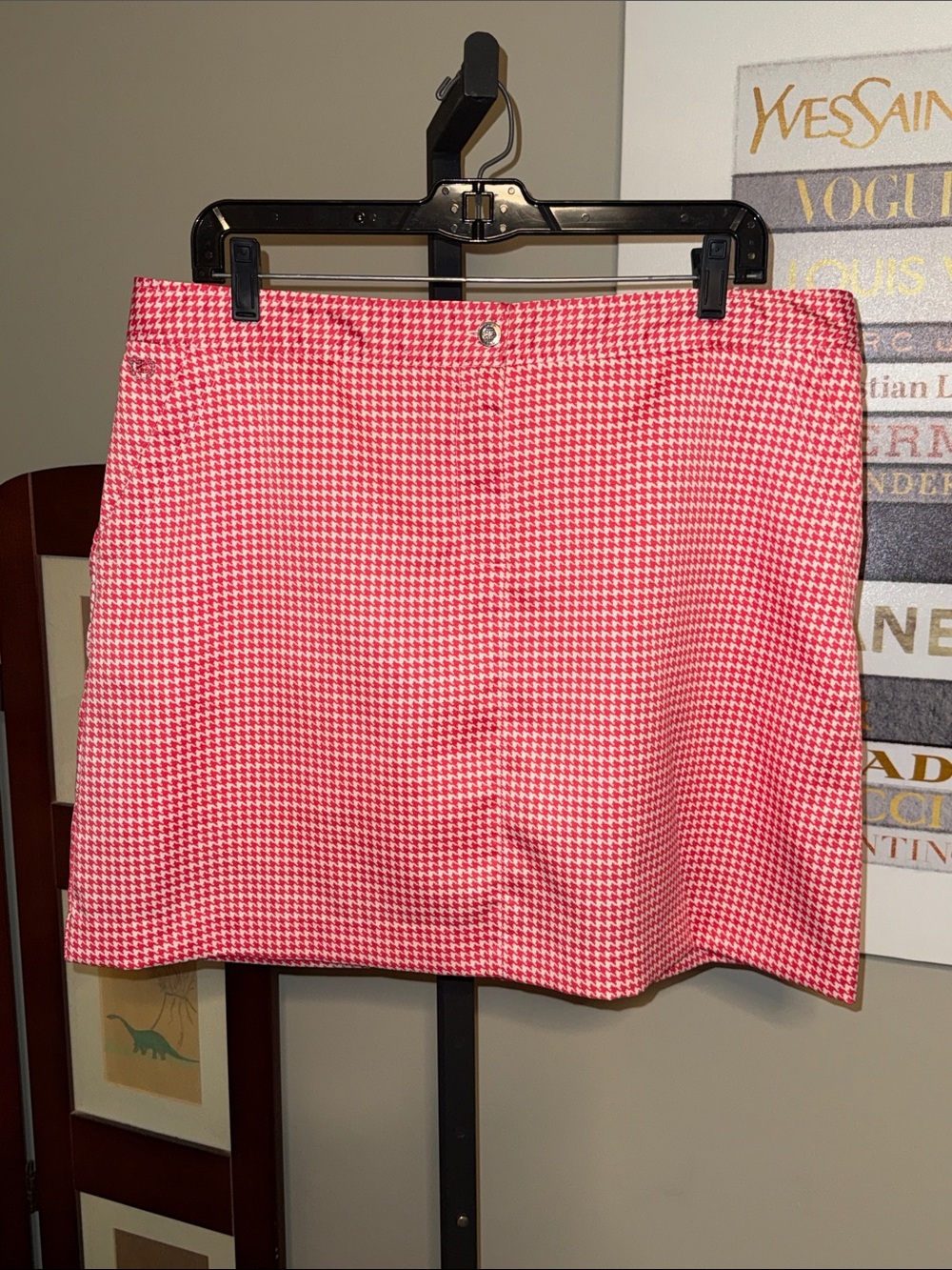 Izod Golf Pink Houndstooth Women’s Mini Skort